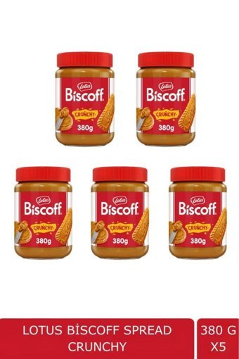 Lotus Biscoff Spread Crunchy Bisküvi Kreması 5x380 gr