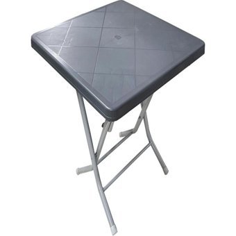 Xsay Florya Katlanabilir Kare Plastik 80x80 cm Gri Bahçe Masası