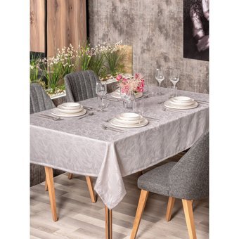 Cotton Box Lavinia Polyester 155x160 cm Dertsiz Dikdörtgen Masa Örtüsü Lavanta