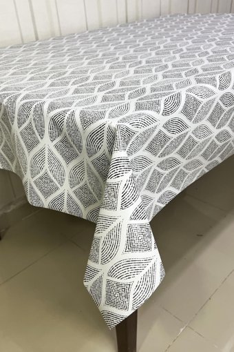 Pimulahome PVC 140x260 cm Dikdörtgen Masa Örtüsü Gri-Yeşil