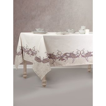 Cotton Box Nels Polyester 170x230 cm Dertsiz Dikdörtgen Masa Örtüsü Bej