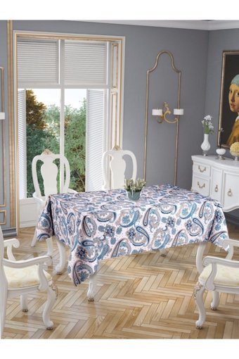 Tropikhome Polyester 140x180 cm Dertsiz Dikdörtgen Masa Örtüsü Çok Renkli