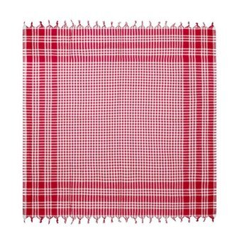 Evidea Polyester 165x165 cm Kare Masa Örtüsü Kırmızı