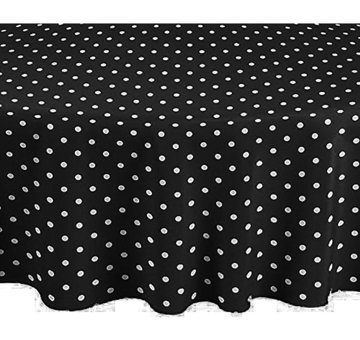Zeren Home Pamuk-Polyester 150x150 cm Dertsiz Yuvarlak Masa Örtüsü Kırmızı-Siyah