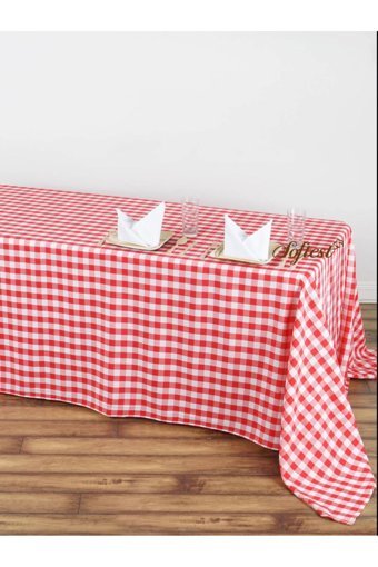 Softest Pamuk-Polyester 170x220 cm Dertsiz Dikdörtgen Masa Örtüsü Kırmızı-Sarı