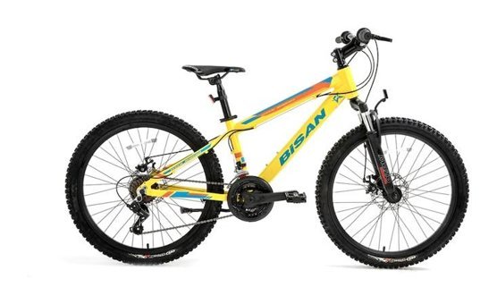 Bisan KDX 2900 V 24 Jant 21 Vites 7+ Yaş Sarı Çocuk Bisikleti