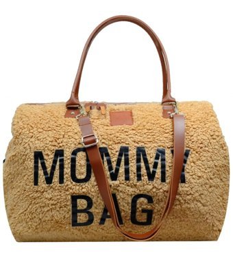 Babysi Mommy Bag Exclusive Su Geçirmez Peluş Bebek Omuz Çantası Kahverengi