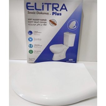 Elitra Plus Yavaş Kapanan Beyaz Oval Klozet Kapağı