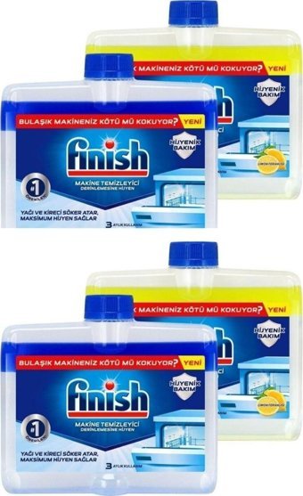 Finish Bulaşık Makinesi Temizleyici 4x250 ml