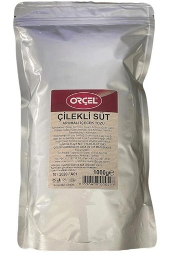 Orçel Çilekli Süt Aromalı İçecek Tozu 1 kg