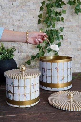 Evle Bird Cage Yuvarlak Metal 2'li