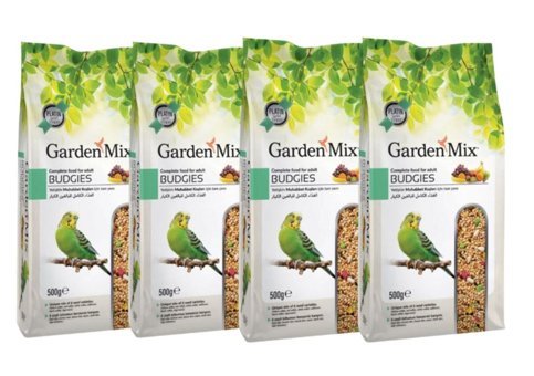 Garden Mix Mix Platin Kabuklu Meyveli Vitaminli Yavru - Yetişkin Kuş Yemi 4 x 500 gr