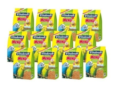Vitakraft Menü Premium Kabuklu Karışık Vitaminli Kuş Yemi 12 x 500 gr