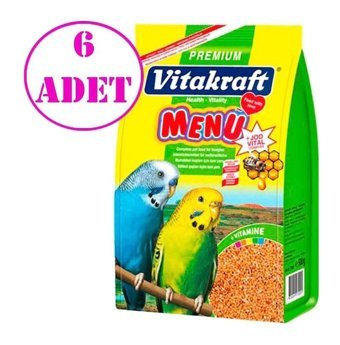 Vitakraft Menü Premium Kabuklu Ballı Vitaminli Yetişkin Kuş Yemi 6 x 500 g