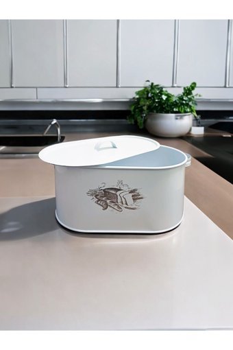 Bestofhome Kapaklı Beyaz Ekmek Kutusu