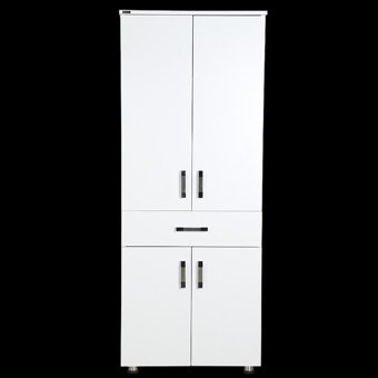 Bengi Ticaret 12685 4 Kapaklı 5 Raflı Çok Amaçlı Dolap Beyaz 180x56x35 cm