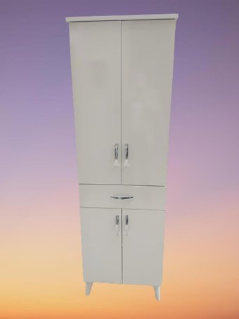 Bengi Ticaret 18210 4 Kapaklı 4 Raflı Çok Amaçlı Dolap Beyaz 180x56x35 cm