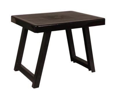Black Island 50 cm x 40 cm Dikdörtgen Plastik Siyah Kamp Masası
