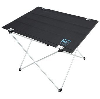 Box&Box 73 cm x 55 cm Dikdörtgen Kumaş Siyah Kamp Masası