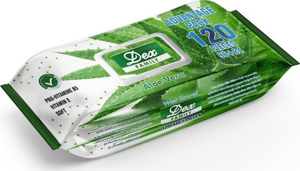 Dex Family Aloe Vera 120 Yaprak Paket Islak Mendil