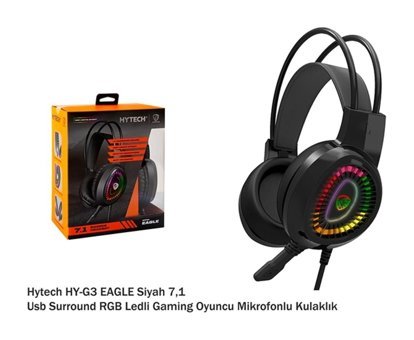Hytech HY-g3 7.1 3.5 mm Gürültü Önleyici Mikrofonlu Kablolu Kulak Üstü Kulaklık Çok Renkli