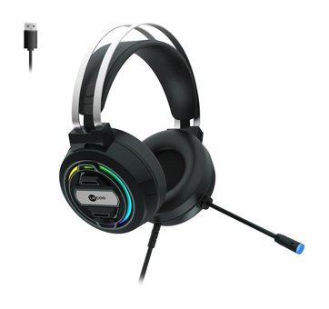 Lecoo Ht401 7.1 USB 2.0 Gürültü Önleyici Mikrofonlu Kablolu Kulak Üstü Kulaklık Siyah
