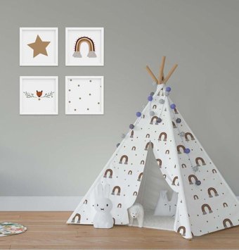 Cici Odam Gökkuşağı 3+ Yaş Beyaz Unisex Oyun Çadırı