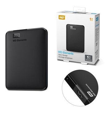 Western Digital WDBUZG0010BBK USB 3.0 2.5 inç 1 TB Harici Harddisk Siyah