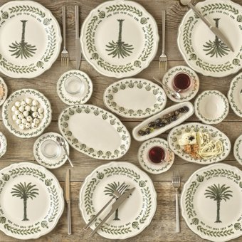 Bella Maison Alice 26 Parça 6 Kişilik Çok Renkli Desenli Stoneware Kahvaltı Takımı