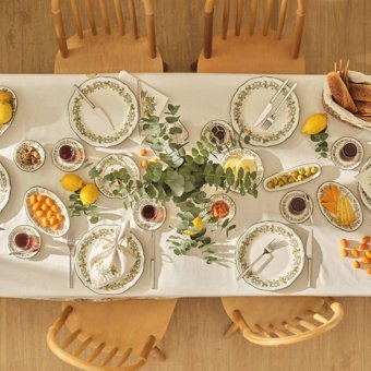 Bella Maison Sicilia 26 Parça 6 Kişilik Çok Renkli Desenli Stoneware Kahvaltı Takımı