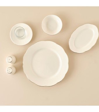 Bella Maison Clover 26 Parça 6 Kişilik Beyaz Porselen Kahvaltı Takımı