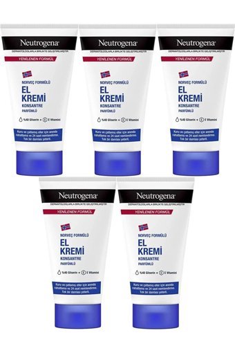 Neutrogena Tüm Cilter Parfüm Seçeneği El Kremi 5x50 ml