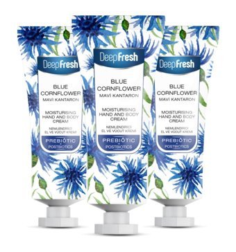 Deep Fresh Blue Contflower Mavi Kantaron Tüm Cilter El Kremi 3x50 ml
