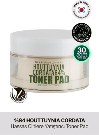 Derma Factory Houttuynia Cordata %84 Hassas Ciltler İçin Ped Tonik 150 ml