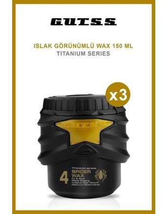 Gutss Titanium Spider No:4 Parlak Krem Ekstra Sert Örümcek Teknolojisi 3x150 ml Wax