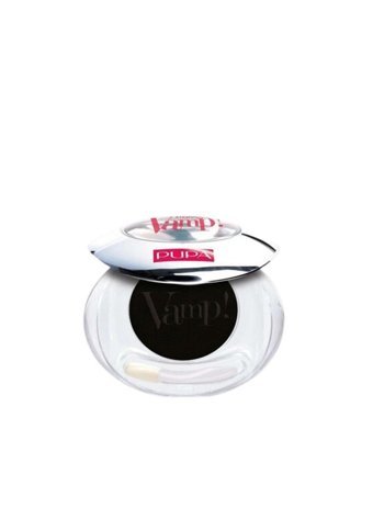 Pupa Black Aubergine Toz Metalik Tekli Far Siyah