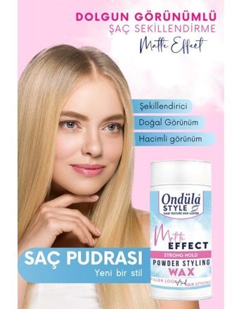 Ondüla Style Powder Wax Volume Effect Mat Pudra Sert 20 gr Wax
