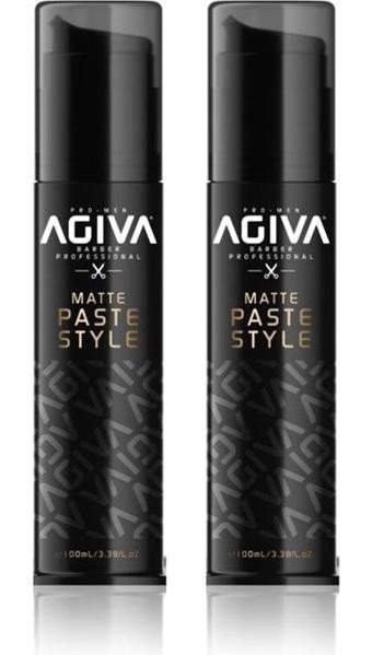 Agiva Paste Style Mat Krem Sert Hint Yağlı 2x100 ml Wax