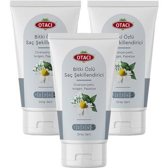Otacı No:5 Doğal Krem Orta Bitki Özlü 3x150 ml Wax