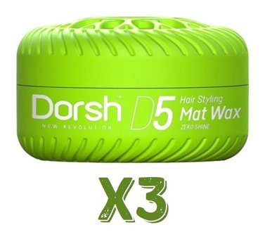 Dorsh D5 Mat Krem Sert Balmumu 3x150 ml Wax