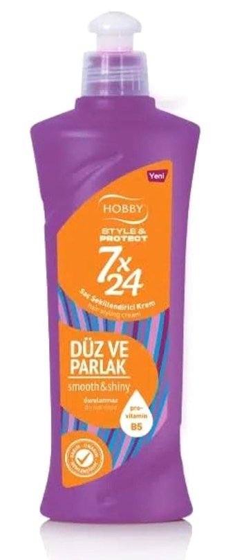 Hobby Style & Protect 7x24 Doğal - Parlak Krem Hafif Bitkisel Keratin 250 ml Wax