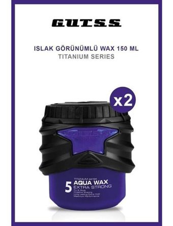 Gutss Titanium Aqua No:5 Doğal - Mat Krem Ekstra Sert Özel Formüllü 2x150 ml Wax
