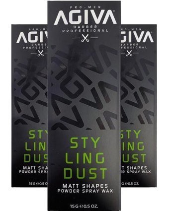 Agiva Styling Dust Siyah Mat Pudra Sert Hint Yağlı 3x15 gr Wax