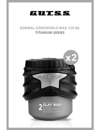 Gutss Titanium Clay No:2 Islak Krem Ekstra Sert Özel Formüllü 2x150 ml Wax
