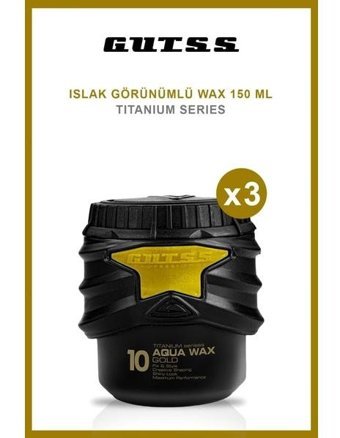 Gutss Titanium Aqua No:10 Doğal - Mat Krem Ekstra Sert Özel Formüllü 3x150 ml Wax