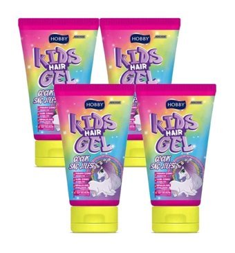 Hobby Kids Hair Gel Unicorn Doğal - Parlak Jel Hafif Parabensiz 4x150 ml Jöle