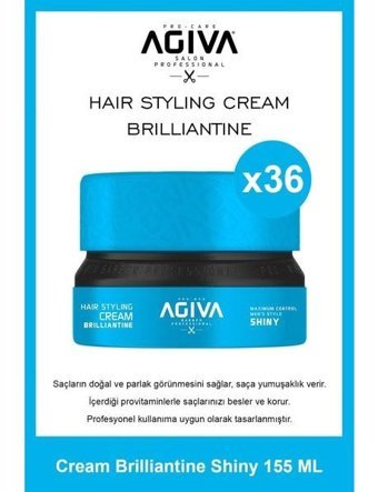 Agiva Shiny Parlak Krem Sert Provitamin 36x155 ml Briyantin