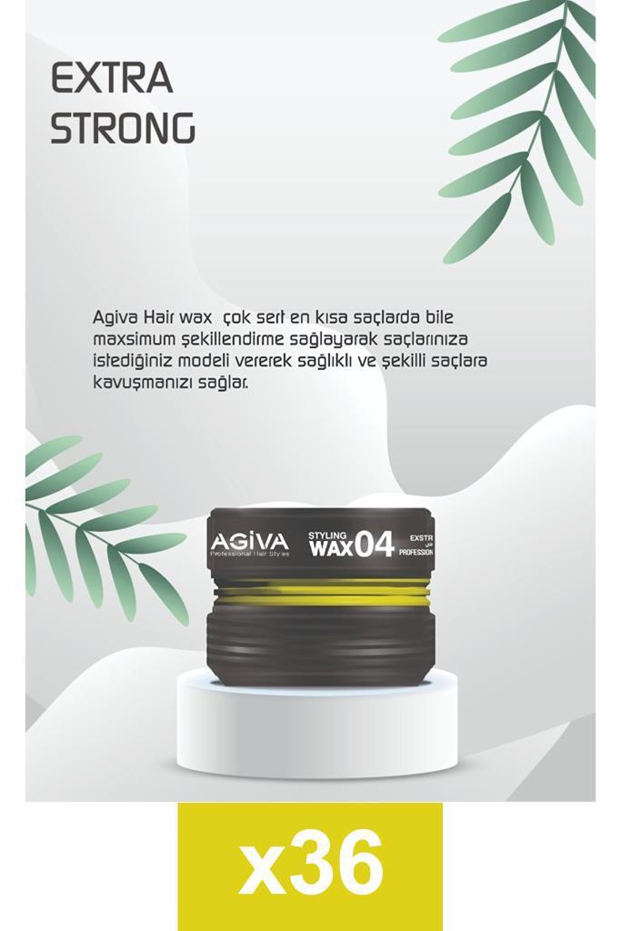 Agiva 04 Yellow Parlak Krem Ekstra Sert Balmumu 36x175 ml Wax