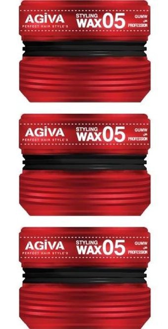 Agiva 05 Kırmızı Parlak Krem Sert Keratinli 3x175 ml Wax