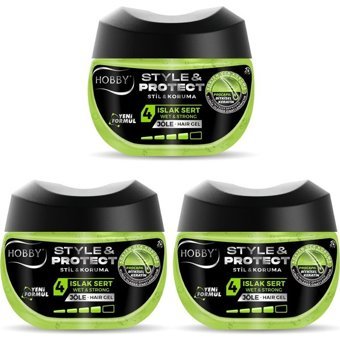 Hobby Style & Protect No:4 Islak Jel Sert Bitkisel Keratin 3x400 ml Jöle